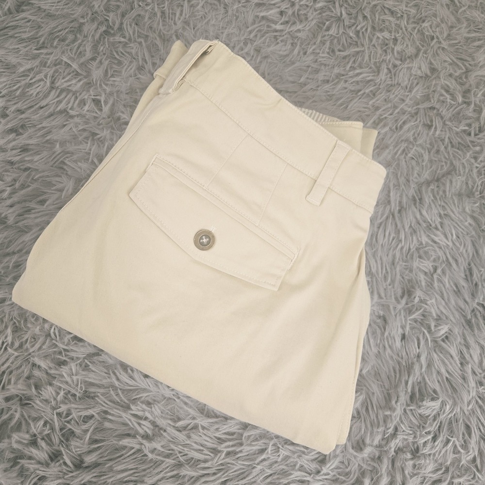 Territory Ahead 130844 Mens 36/24 Cream Pleated Front Chino Cotton Blend‎ Pants